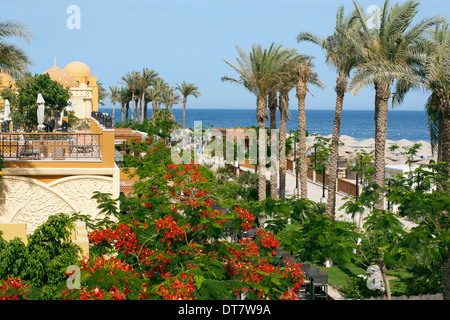 Blick auf das Rote Meer von Makadi Sunwing Hotel in Ägypten Stockfoto