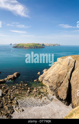 Skomer Island von Wooltack hinweisen Pembrokeshire Wales UK Stockfoto