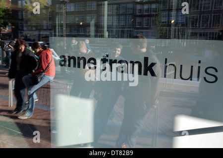 Fassade des Haus-Museum von Anne Frank. Stockfoto