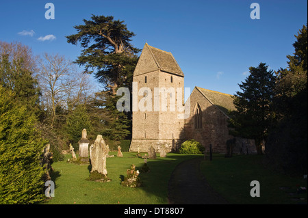 St. James Church, Kinnersley, Herefordshire, England, Vereinigtes Königreich. Ein Grad 1 denkmalgeschütztes Gebäude aus dem 12. Jahrhundert. Stockfoto