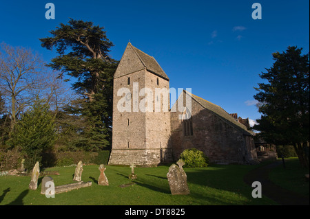 St. James Church, Kinnersley, Herefordshire, England, Vereinigtes Königreich. Ein Grad 1 denkmalgeschütztes Gebäude aus dem 12. Jahrhundert. Stockfoto