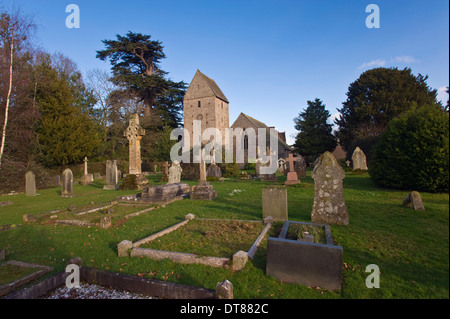 St. James Church, Kinnersley, Herefordshire, England, Vereinigtes Königreich. Ein Grad 1 denkmalgeschütztes Gebäude aus dem 12. Jahrhundert. Stockfoto