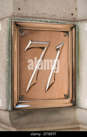 Messingplakette auf der Lloyds / Lloyds register für den Versand Gebäude an 71, Fenchurch Street / st. London. VEREINIGTES KÖNIGREICH. Stockfoto