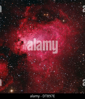Messier 17, Swan Nebula in Schütze. Stockfoto