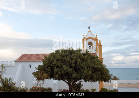 Kirche von Nossa Senhora da Luz Portugal Algarve. Stockfoto