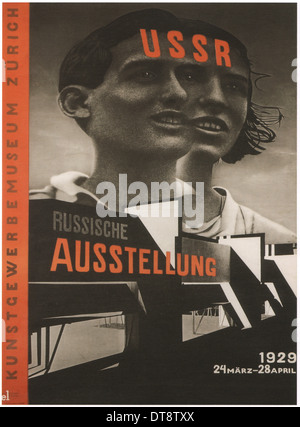 Plakat für die russischen Ausstellung in Zürich, 1929. Künstler: Lissitzky, El (1890-1941) Stockfoto