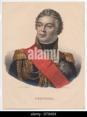 Louis-Alexandre Berthier (1753-1815), Prinz de Wagram, Fürst von Neuchâtel, 1835. Artist: Monanteuil, Jean-Jacques-François (1785-1860) Stockfoto