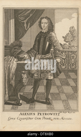 Porträt des Zarewitsch Alexej Petrowitsch Russlands (1690-1718), 1710. Künstler: Wiegel, Christoph (1654-1725) Stockfoto