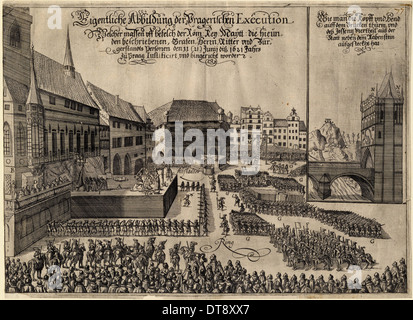 Ausführung von 27 protestantische Führer auf dem Altstädter Ring in Prag am 21. Juni 1621, 1621. Künstler: anonym Stockfoto