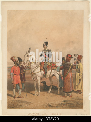 Nasser al-Din Schah (1831 – 1896), Shahanshah von Persien, c. 1850. Künstler: anonym Stockfoto