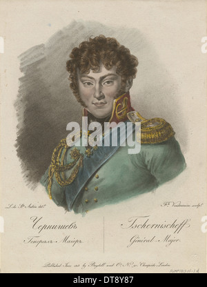 Porträt von Graf Alexander Iwanowitsch Chernyshov (1786 – 1857), 1813. Künstler: Vendramini, Francesco (1780-1856) Stockfoto