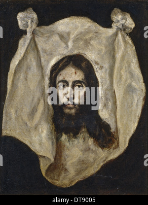 Heiliges Mandylion (Vernicle), 1586-1595. Künstler: El Greco, Dominico (1541-1614) Stockfoto