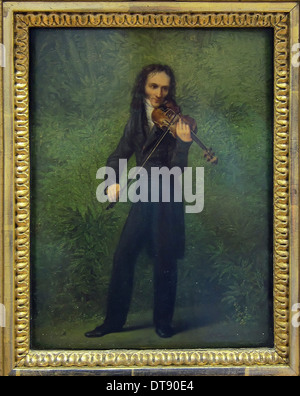 Porträt von Niccolò Paganini (1782-1840), 1830-1831. Künstler: Kersting, Georg Friedrich (1785-1847) Stockfoto