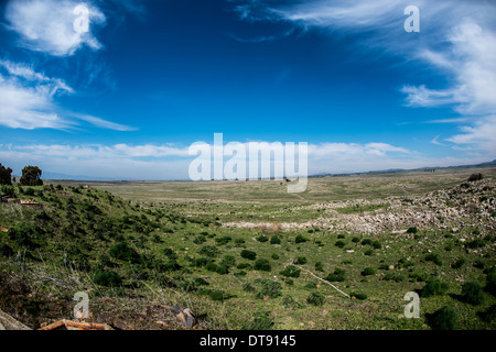 Rujm El Hiri, Gilgal oder Galgal Refaim, Rad der Geister, Golan-Höhen, Baschan, Israel Stockfoto