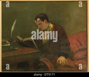 Charles Baudelaire (1821-1867), 1848. Künstlerin: Courbet, Gustave (1819-1877) Stockfoto