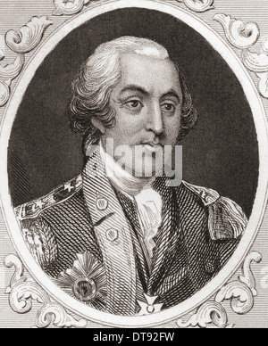 Friedrich Wilhelm August Heinrich Ferdinand von Steuben, 1730 – 1794, alias Baron von Steuben. Preußischen stammende Offizier. Stockfoto