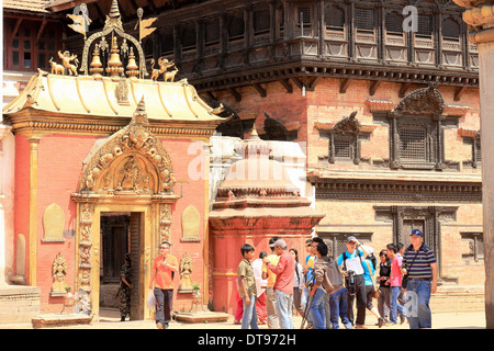 Golden Gate-Lu Dhwaka-Sun Dhoka. Royal Palace-Bhaktapur-Nepal. 0236 Stockfoto