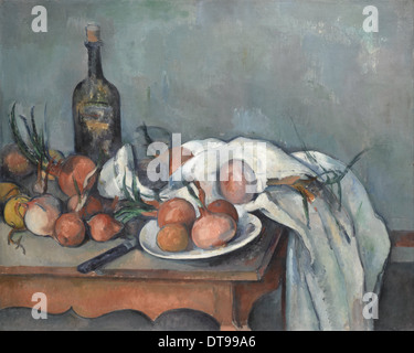 Stillleben mit Zwiebeln, 1896-1898. Künstler: Cézanne, Paul (1839-1906) Stockfoto