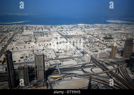 Luftaufnahme von Dubai Stockfoto