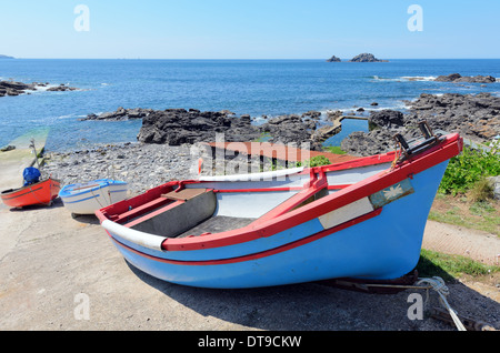 Die Brissons vom Priester Bucht Cape Cornwall in der Nähe von St Just in Cornwall England Stockfoto