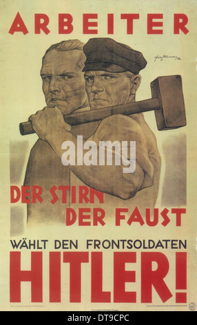 Abstimmung für die Front Soldat Hitler!, 1932. Künstler: Albrecht, Felix (aktive 1932-1941) Stockfoto