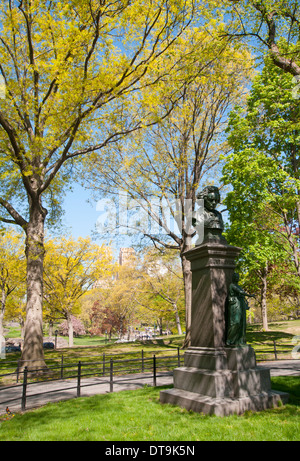 Beethoven-Statue im Central Park in New York City, USA Stockfoto