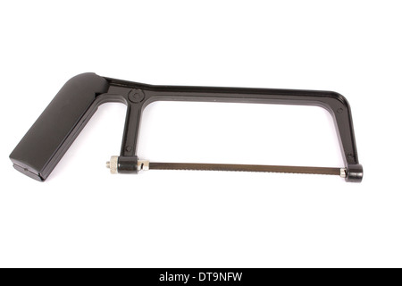 Eine schwarze Hand sah auf weißem Hintergrund Stockfoto