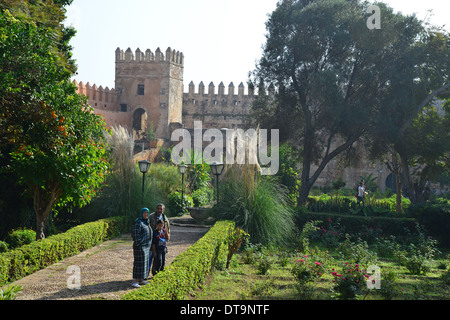 Garten in der Kasbah von Udayas (Qasbah des Oudaya), Königreich von Marokko, Rabat, Rabat-Salé-Zemmour-Zaer Region Stockfoto