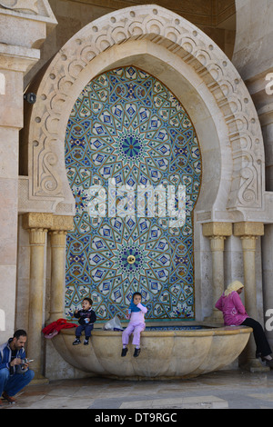 Grande Mosquée Hassan II, Bd Sidi Mohammed Ben Abdallah, Casablanca, Region Grand Casablanca, Königreich Marokko Stockfoto