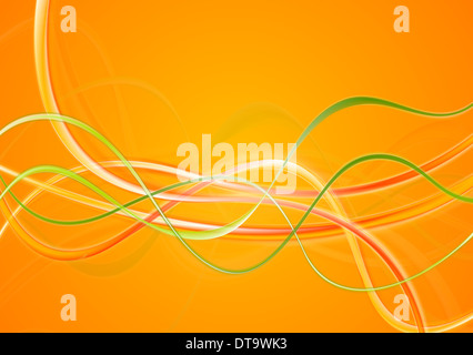 Hell leuchtende abstrakte Wellen Hintergrund Stockfoto