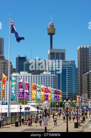 Pyrmont Bridge in der CBD-Sydney-Australien Stockfoto