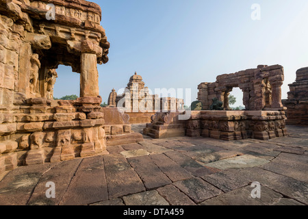 Sangameswara Tempel, Pattadakal, Karnataka, Indien Stockfoto