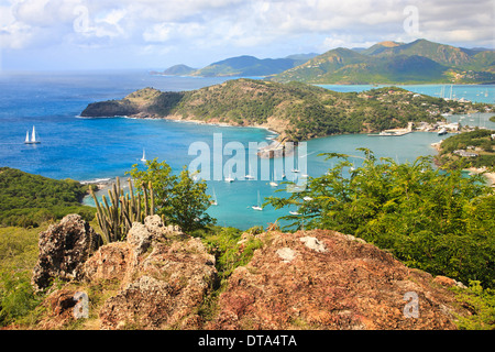 English Harbour und Nelsons Dockyard in der Insel von Antigua Stockfoto