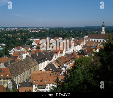 Landsberg/Lech, Hauptplatz Mit Marienbrunnen Stockfoto