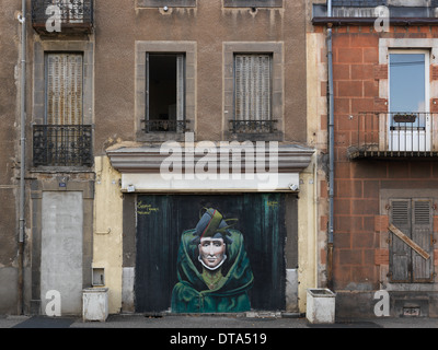 Clermont-Ferrand, Frankreich, Graffiti an einer Hauswand Stockfoto