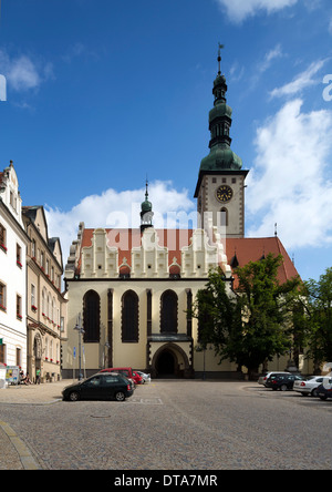 Tabor, Stadtpfarrkirche Kostel Promenení Páne Na Hore Tábor Stockfoto