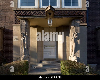 Krefeld, Tiergartenstraße 70, Eingang Stockfoto