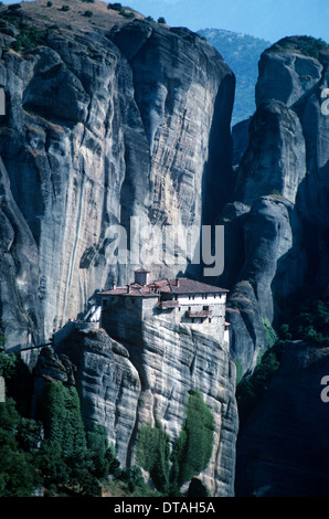 Kloster Hagia Roussanou Meteora Thessalien Griechenland Stockfoto