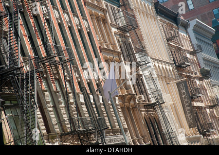 Gusseisen-Architektur am Broadway in Soho District von Manhattan New York City, USA Stockfoto