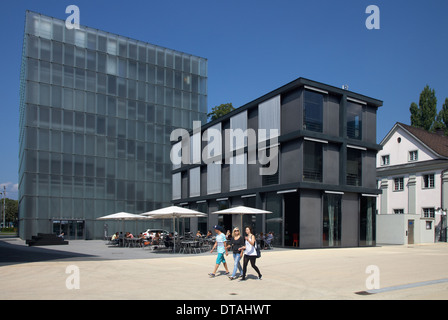 Bregenz, Österreich, Kunsthaus Bregenz und Verwaltung Gebäude des KUB Stockfoto