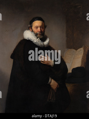 Porträt der Remonstranten Minister Johannes Wtenbogaert, 1633. Künstler: Rembrandt van Rhijn (1606-1669) Stockfoto