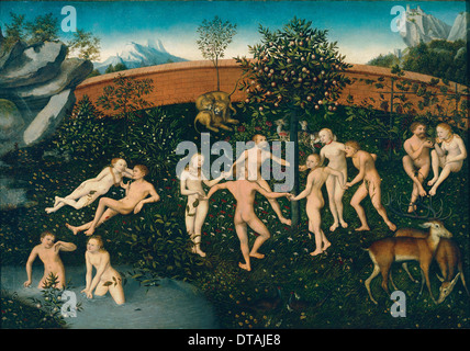 Das goldene Zeitalter, ca. 1530. Künstler: Cranach, Lucas, der ältere (1472-1553) Stockfoto