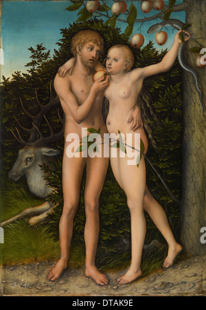 Der Fall des Menschen, nach 1537. Künstler: Cranach, Lucas, der ältere (1472-1553) Stockfoto