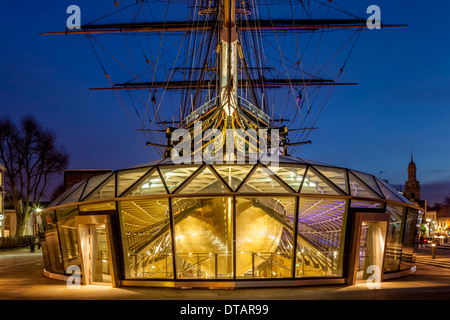 Die Cutty Sark (restauriert), Greenwich, London, England Stockfoto