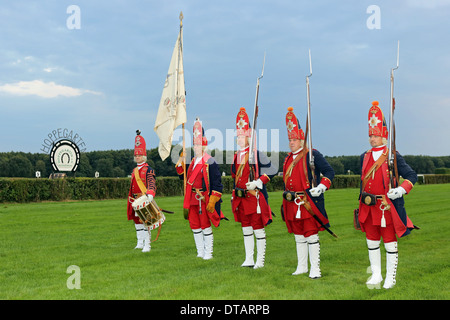 Hoppe Garten, Deutschland, Mitglieder der Potsdamer Riesen Wachen lange Typ eV Stockfoto