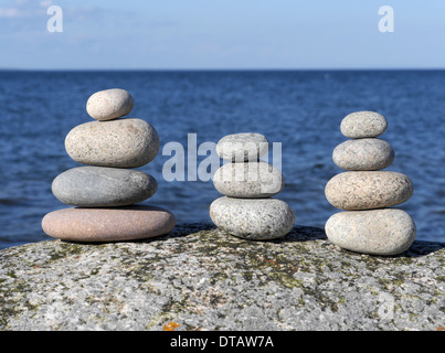 Cairn auf Hanö, Blekinge, Schweden Stockfoto