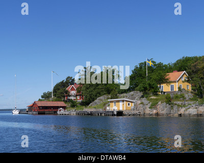 Sävösund, Archipel in der Nähe von Stockholm, Schweden Stockfoto