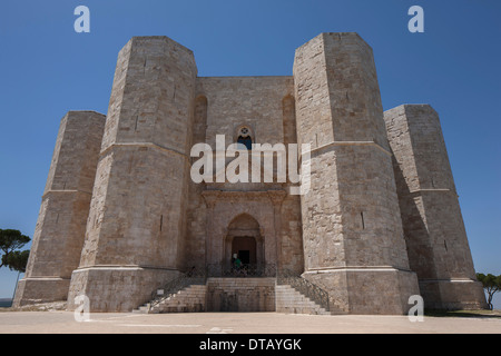 Blick auf Castel Del Monte, Apulien, Italien Stockfoto