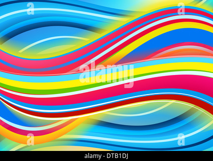 Farbige Wellen Hintergrund Stockfoto
