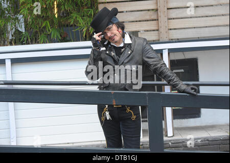 London, UK. 13. Februar 2014. Adam Ant Stuart Leslie Goddard erscheint an diesem Morgen in ITV Studios London 13.02.2014 Credit: JOHNNY ARMSTEAD/Alamy Live News Stockfoto